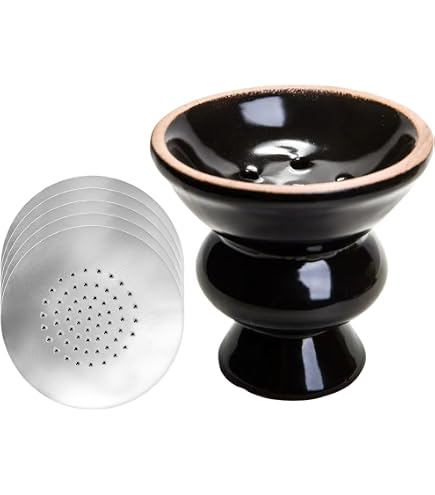 Amazon.com: Zebra Smoke Black Ceramic 7-Hole Traditional Hookah